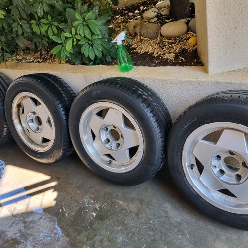 Borbet 5x120 rims used, set of four with tires