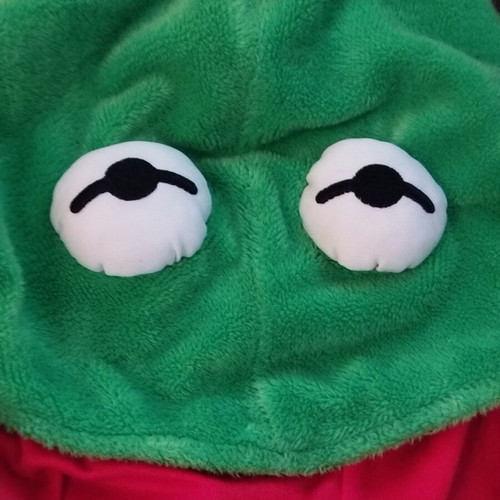 Disneyland Kermit the Frog onesie XS/S like new, green fleece