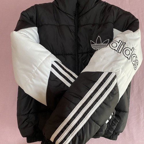 Adidas sports jacket black and white size small like new