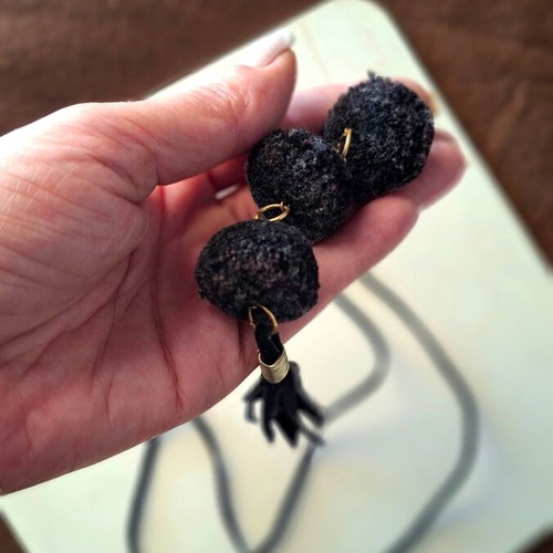 Black necklace with tassels