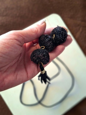 Black necklace with tassels