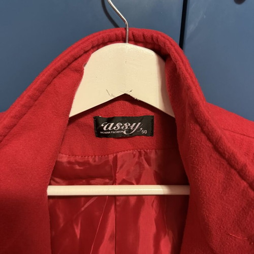 Red coat used, size 50, Assy Fashion
