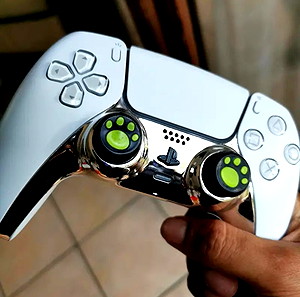 Chrome DIY Replacement Controller Shell Glossy Decorative Trim Shell Custom Plates Cover Compatible with PS5 Controller
