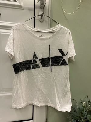 Armani Exchange women's T-shirt used, size S, black and white