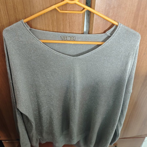 Women's blouse size L like new, gray