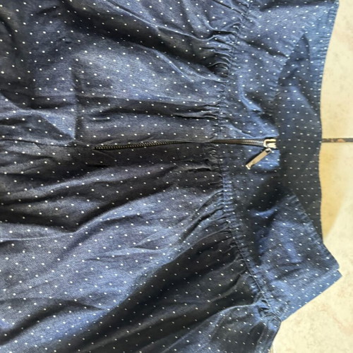 Mini skirt blue with polka dot pattern, like new, size M, cotton