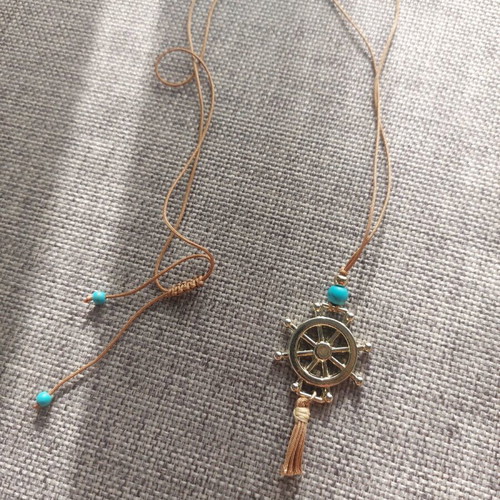 Necklace Handmade Nautical Ship Wheel new