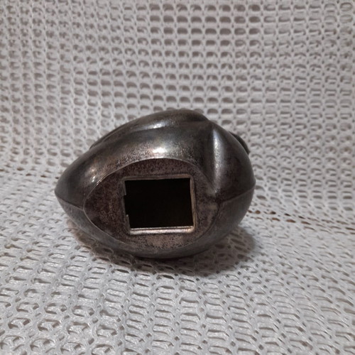 Vintage metal duck piggy bank used from the 60s