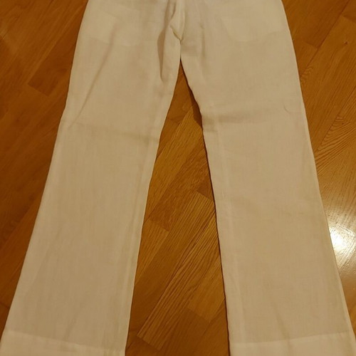 Bershka women's linen pants white, like new, size XXS
