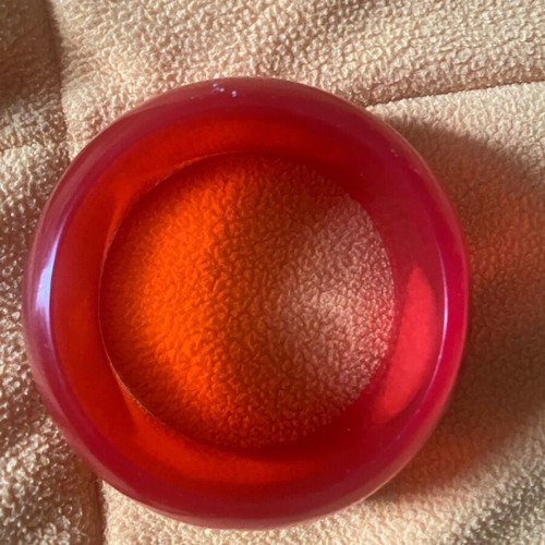 Gustav Klimt acrylic bangle used, translucent red