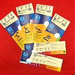  Εισιτήρια (6x) Ολυμπιακών Αγώνων ΑΘΗΝΑ 2004, Πετοσφαίριση, Μπιτς Βόλευ, Αντιπτέριση, Μπάσκετ & 2 Στίβος