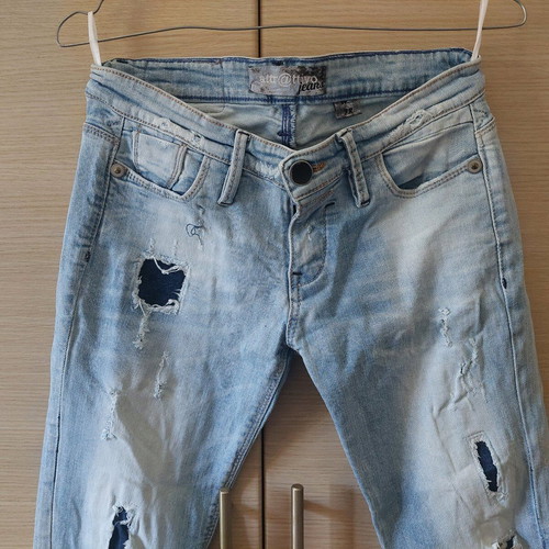 Attrativo light blue jeans with rips used, size 28