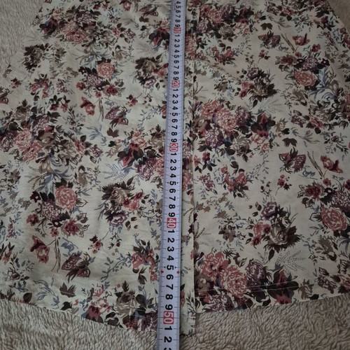 Silk Floral Skirt like new, size XL 42 14, buttoned waist
