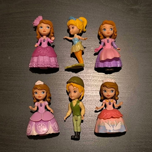 Mattel Princess Sofia figures used, pack of 6
