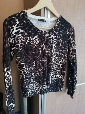 Animal print cardigan H&M like new, black and brown