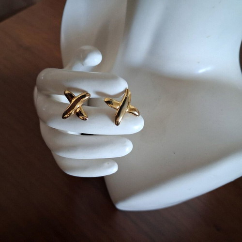 Vintage earrings used, stainless steel, classic design