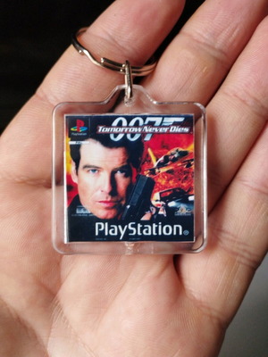 007 Tomorrow Never Dies PS1 acrylic keychain