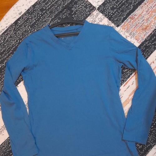 Sinsay long sleeve blouse used, size M, blue