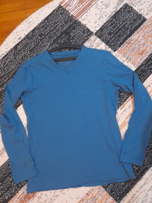 Sinsay long sleeve blouse used, size M, blue