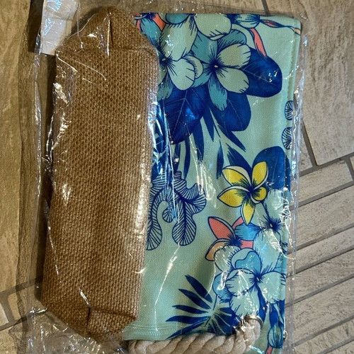 Hei Poa beach bag turquoise new