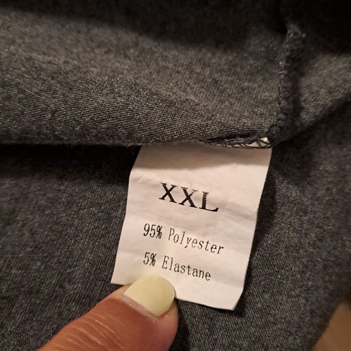 Sleeveless grey top, size XXL