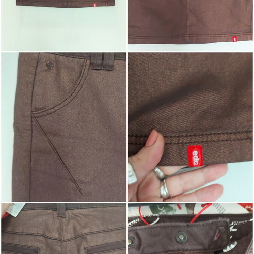 Esprit EDC Shiny Denim Skirt New L XL