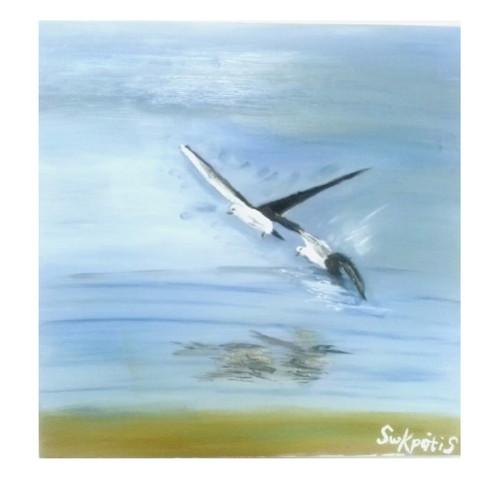 Freedom Original Oil Painting by Swkpatis 80x80 cm new