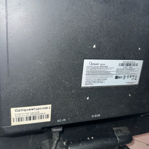 Optiquest 23' Monitor used without HDMI, LED 1920x1080