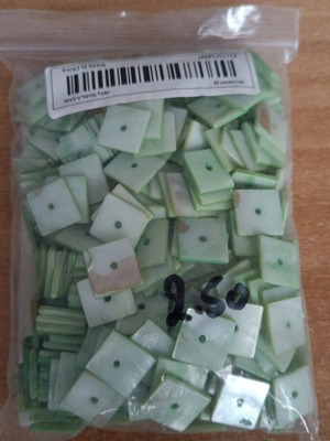Green glossy beads new for jewelry making