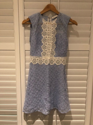 Sandro dress brand new, white and blue, size S