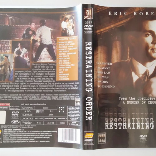 Restraining Order DVD like new, thriller action with subtitles
