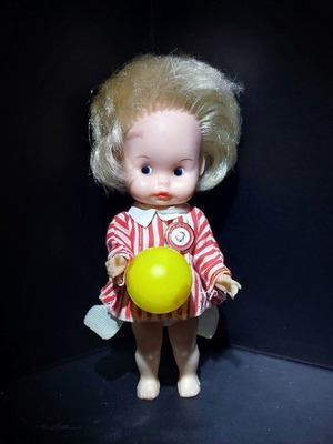 Olympiacos OSFP footballer doll 1970 used with pin