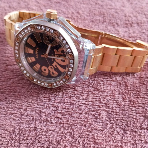 Women's watch used, quartz with crystals