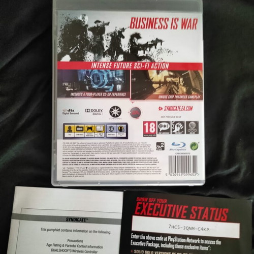 Syndicate PS3 game used, Executive Status Edition