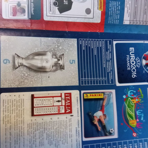 Collectible Panini UEFA Euro 2016 France sticker album used