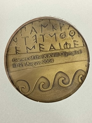 Olympic Games Athens 2004 commemorative bronze medal new in packaging