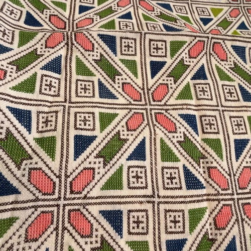 Pillowcase with Handmade Embroidery used, decorative vintage