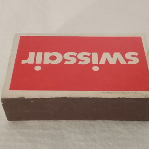 Swissair matchboxes used, set of 4, 1970s memorabilia