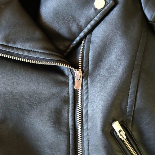 Orchestra faux leather jacket used with fur, 8 years, black, 128 cm