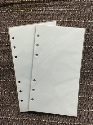 Personal refill paper 9.5 x 17 cm, blue, 2 packs