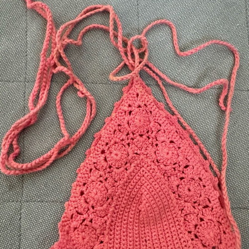 Zara knitted bikini used, pink, size S
