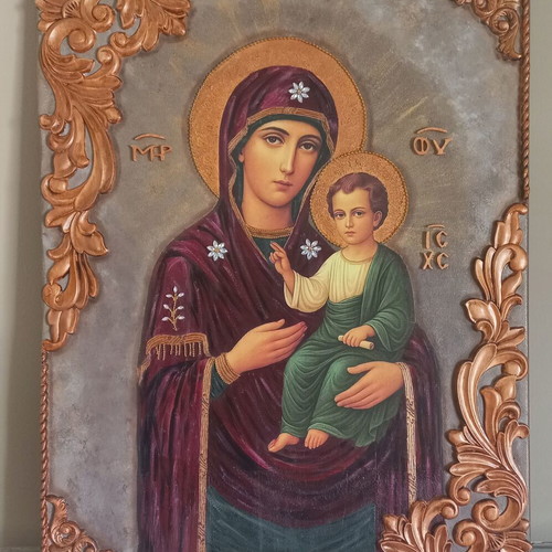 Virgin Mary painting new on canvas 45×55 cm