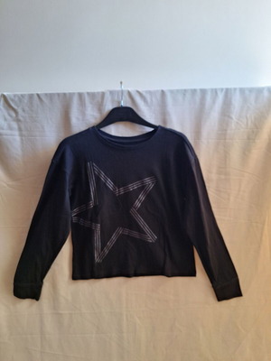 Gap Kids black long sleeve star top, size 140 cm
