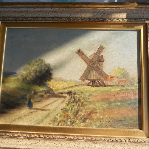 Paintings like new, set of 4 with frames