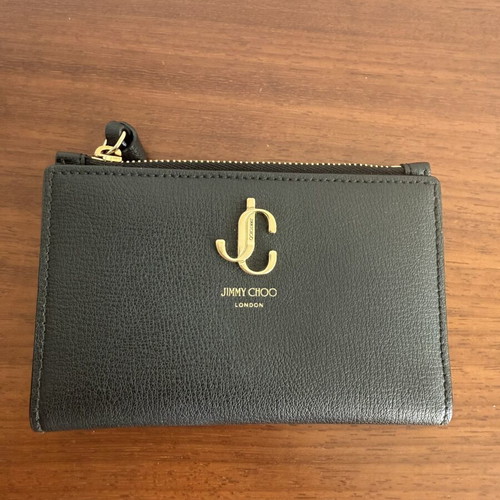 Jimmy Choo Black Leather Wallet like new with dust bag and certificate