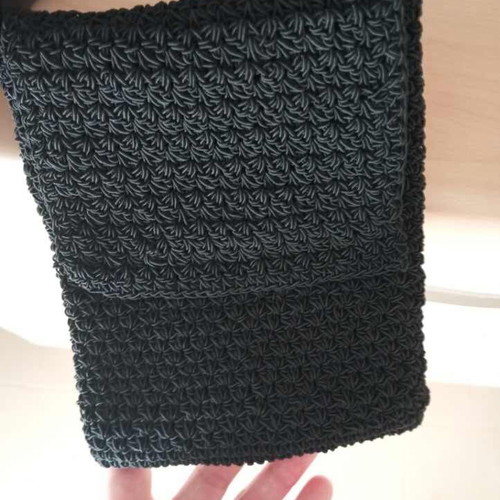 Knitted crossbody bag new, black