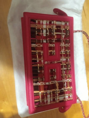 Τσάντα Elisabetta Franchi ολοκαίνουργια ροζ ώμου