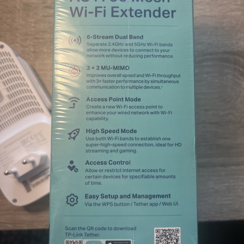 Tp-Link Mesh Wi-Fi Extender AC1750 new