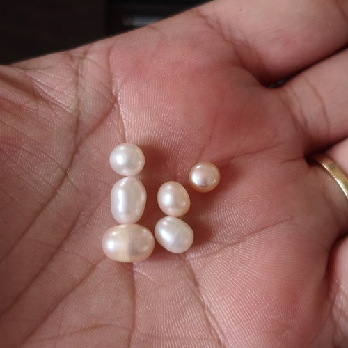 Set of 6 natural freshwater pearls