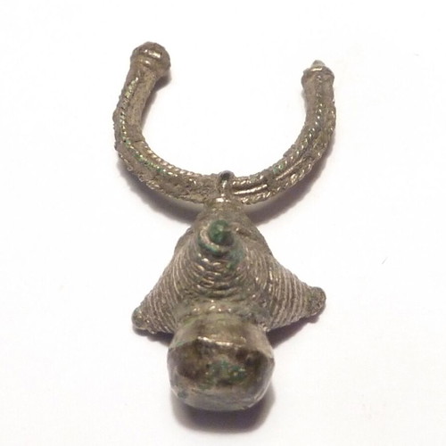 Antique Revival Bronze Silver-Plated Earring Used